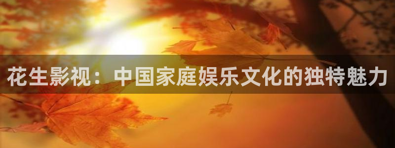 777久久影院：花生影视：中国家庭娱乐文化的独特魅力